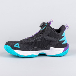Detské basketbalové tenisky Peak Kids Basketball Shoes Disc Ultralight Black/Lakers Purple