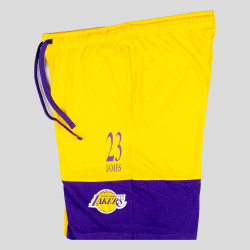 OUTER STUFF NBA PURE SHOOTER SHORT LOS ANGELES LAKERS LEBRON JAMES YELLOW/PURPLE