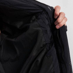 Sean John SJ Script Logo Hooded Puffer Jacket black