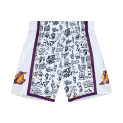 Mitchell & Ness NBA DOODLE SWINGMAN SHORTS LOS ANGELES LAKERS PATTERN / WHITE