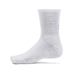 Under Armour UA 3-Maker 3pk Mid-Crew White