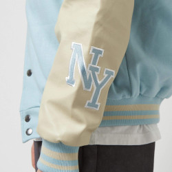Sean John SJ Script Logo SJ Collegejacket light blue/light sand