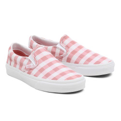 Vans Gingham Classic Slip-On Shoes (Gingham) Rosette/True White