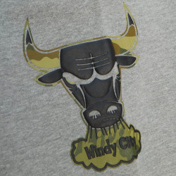 Mitchell & Ness Ghost Green Camo Sweatpants Chicago Bulls Grey Heather