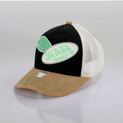 Von Dutch Originals Trucker Russel Multi Oval Patch Cord Black/White
