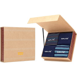 Levis Giftbox Reg Cut Stripe Blue 4P Blue Combo