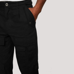 Sean John SJ Script Logo Mulitpocket Cargopants - black