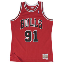 Mitchell & Ness Swingman Jersey Chicago Bulls Road 1997-98 Dennis Rodman Scarlet