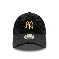 Dámska šiltovka New Era New York Yankees Womens MLB Leo Velour Black 9FORTY Adjustable Cap čierna