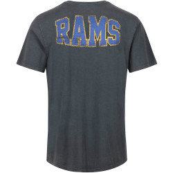 Re:Covered NFL Helmet Chest / College Backprint T-Shirt Los Angeles Rams Washed Black