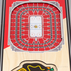 Youthefan Nhl 3D Stadium Banner Chicago Blackhawks (15Cm X 48Cm)