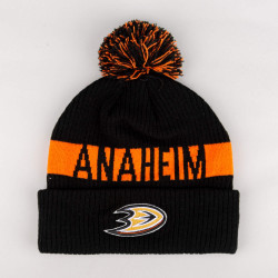 Fanatics NHL Fundamental Beanie Cuff with Pom Anaheim Ducks Black/Dark Orange