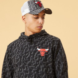 NEW ERA mikina NBA Seasonal aop hoody CHICAGO BULLS Grey