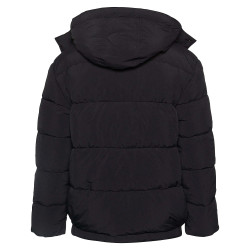 Sean John SJ Script Logo Hooded Puffer Jacket black
