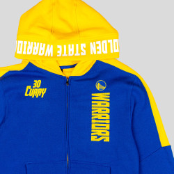 OUTER STUFF NBA POST UP CLRBLK FULL ZIP HOOD GOLDEN STATE WARRIORS CURRY STEPHEN BLUE