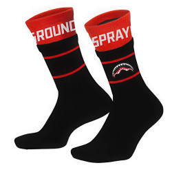 Sprayground Red Spray Socks Black