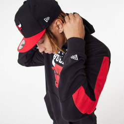 New Era NBA Chicago Bulls NBA Colour Block Black Pullover Hoodie Black