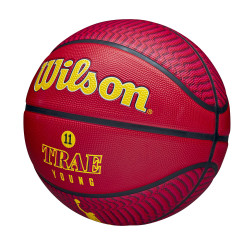 Wilson Nba Player Icon Outdoor Basketball Trae Young Red (Sz. 7)