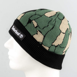 Timberland Bark Camo Knit Beanie Balsam Green