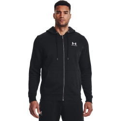 Under Armour Men's UA Essential Fleece Full-Zip Hoodie Black / White