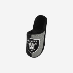 FOCO Las Vegas Raiders - NFL - Mens Team Stripe Slipper - Black/Grey