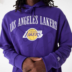 New Era NBA LA Lakers NBA Logo Purple Pullover Hoodie Purple