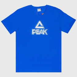 PEAK TEAM LINE ROUND NECK T-SHIRT BLUE/WHITE