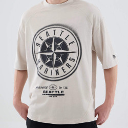 Tričko NEW ERA Seattle Mariners MLB Graphic Cream Boxy T-Shirt krémové