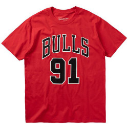 Mitchell & Ness NBA Last Dance Number 91 Tee CHICAGO BULLS RED