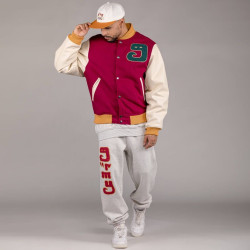 Grimey Wear Lust Mantra Wool Baseball Jacket Wine