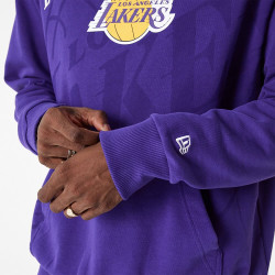 New Era NBA LA Lakers NBA Logo Purple Pullover Hoodie Purple