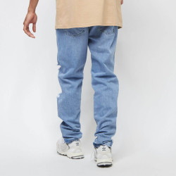 Sean John Script Logo Distressed Denim light blue