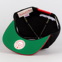 Mitchell & Ness Logo Bill Snapback Hwc Miami Heat Black / Red