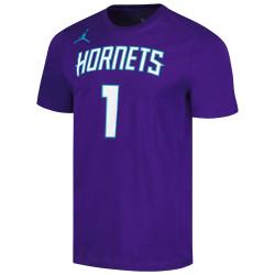 Jordan Boys Statement N&N Tee Hornets Lamelo Ball Purple