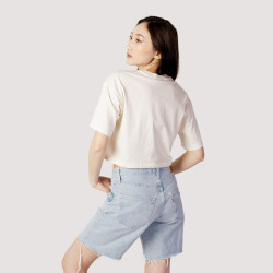 Fila BOTHEL cropped graphic tee Antique White