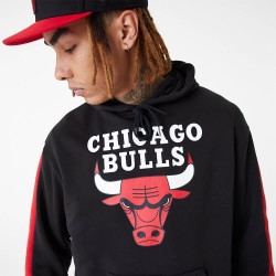 New Era NBA Chicago Bulls NBA Colour Block Black Pullover Hoodie Black