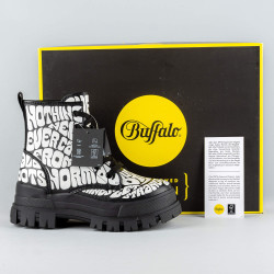 Buffalo Aspha Rld Laceup Mid Black Aop
