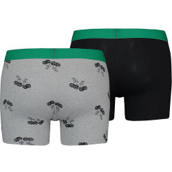 Levis Men Cherry Aop Boxer Brief Org Co 2P Light Grey Melange/Green
