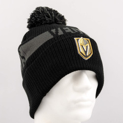 Fanatics NHL Fundamental Beanie Cuff with Pom Vegas Golden Knights Black/Charcoal Heather