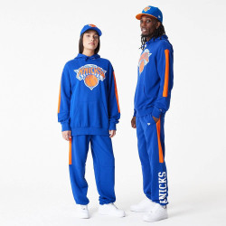 New Era NBA New York Knicks NBA Colour Block Blue Pullover Hoodie Blue