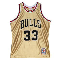 Mitchell & Ness 75th NBA Anniversary Gold Swingman Jersey CHICAGO BULLS SCOTTY PIPPEN Gold