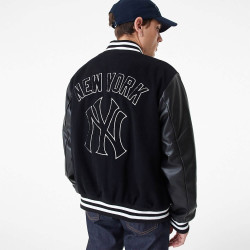 New Era MLB New York Yankees MLB Large Logo Black Varsity Jacket Black