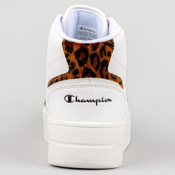 Champion Mid Cut Shoe Foul Play Plat Mid Animalier White