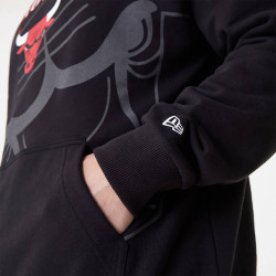 New Era NBA Chicago Bulls NBA Logo Black Pullover Hoodie Black