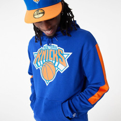 New Era NBA New York Knicks NBA Colour Block Blue Pullover Hoodie Blue