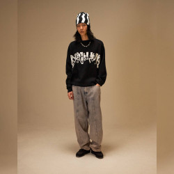 Sveter Jacker Mirror Maze Knit Crewneck čierny