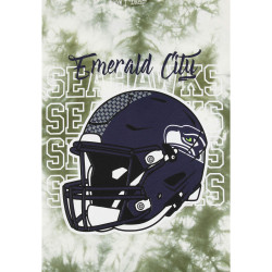 Re:Covered NFL Seahawks Helmet Green Tie Dye Relaxed T-Shirt