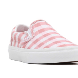 Vans Gingham Classic Slip-On Shoes (Gingham) Rosette/True White