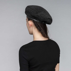 Kangol Nylon Plush Rev Beret Black/Electric Pink