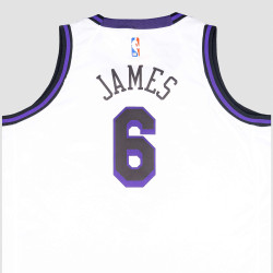 Nike City Edition Swingmam Jersey - Player - 8-20Y - La Lakers Lebron White/Purple